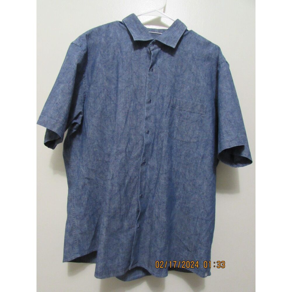 PETER MILLAR SHIRT SIZE XL COTTON HAWAIIAN TROPICAL PRINT GOLF SHORT SLEEVE VACA